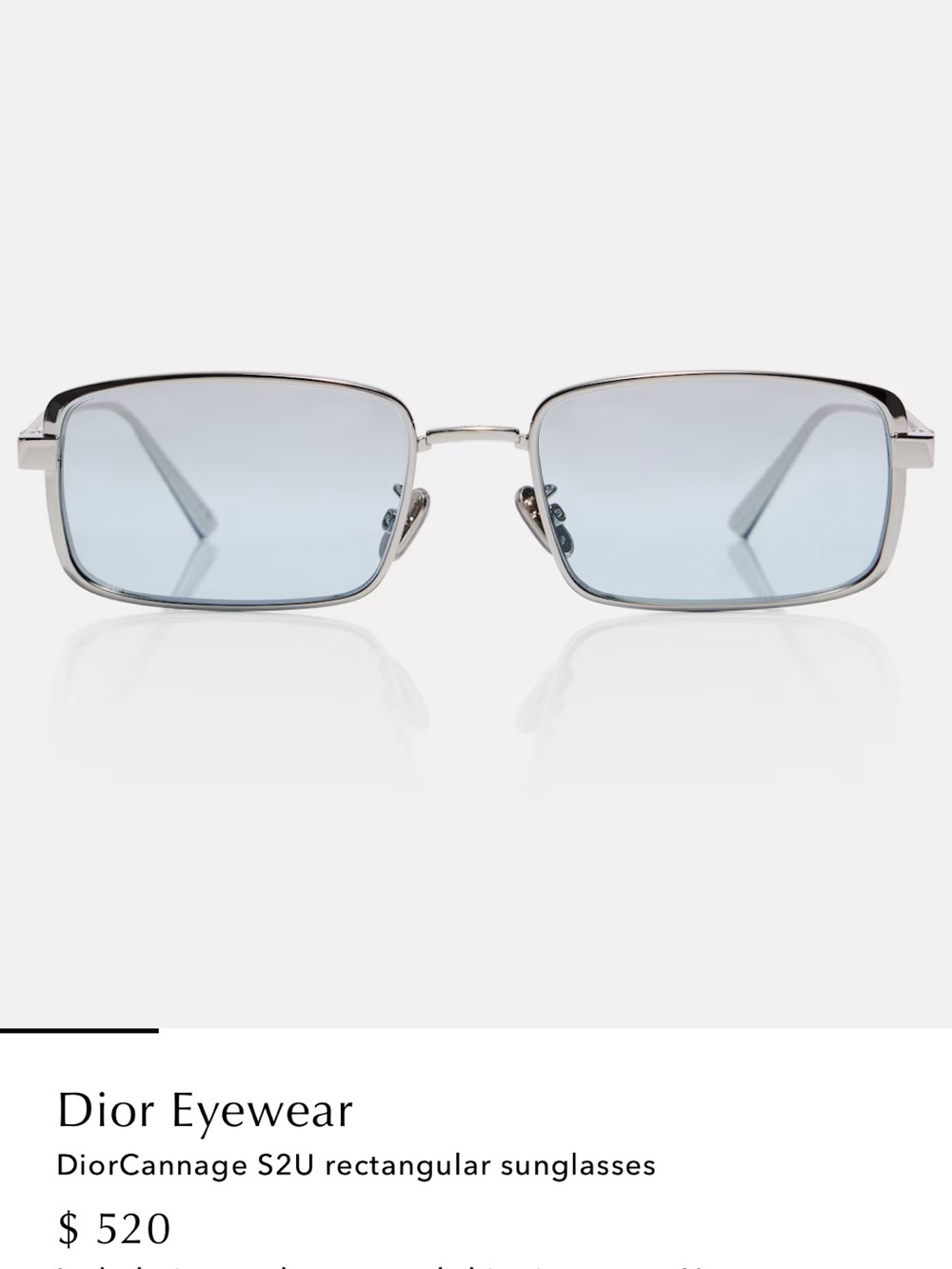 Dior DiorCannage S2U Womens Rectangle Sunglasses UV400